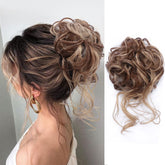 KETHBE moño despeinado con textura rizada para un peinado rápido y natural.