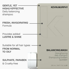 KEVIN.MURPHY BALANCING.WASH ingredientes pomelo y salvia con aroma fresco.