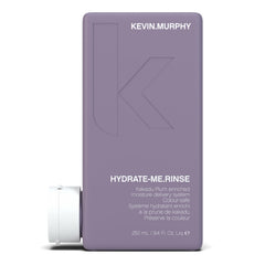 KEVIN.MURPHY HYDRATE-ME.RINSE, botella vertiendo, hidrata cabello seco y suave.
