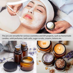 KeyWING tarro ámbar 1oz, uso cosmético casero para cremas y bálsamos