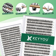 KEYYOU extensiones de pestañas para hazlo tú misma con resultados personalizados.