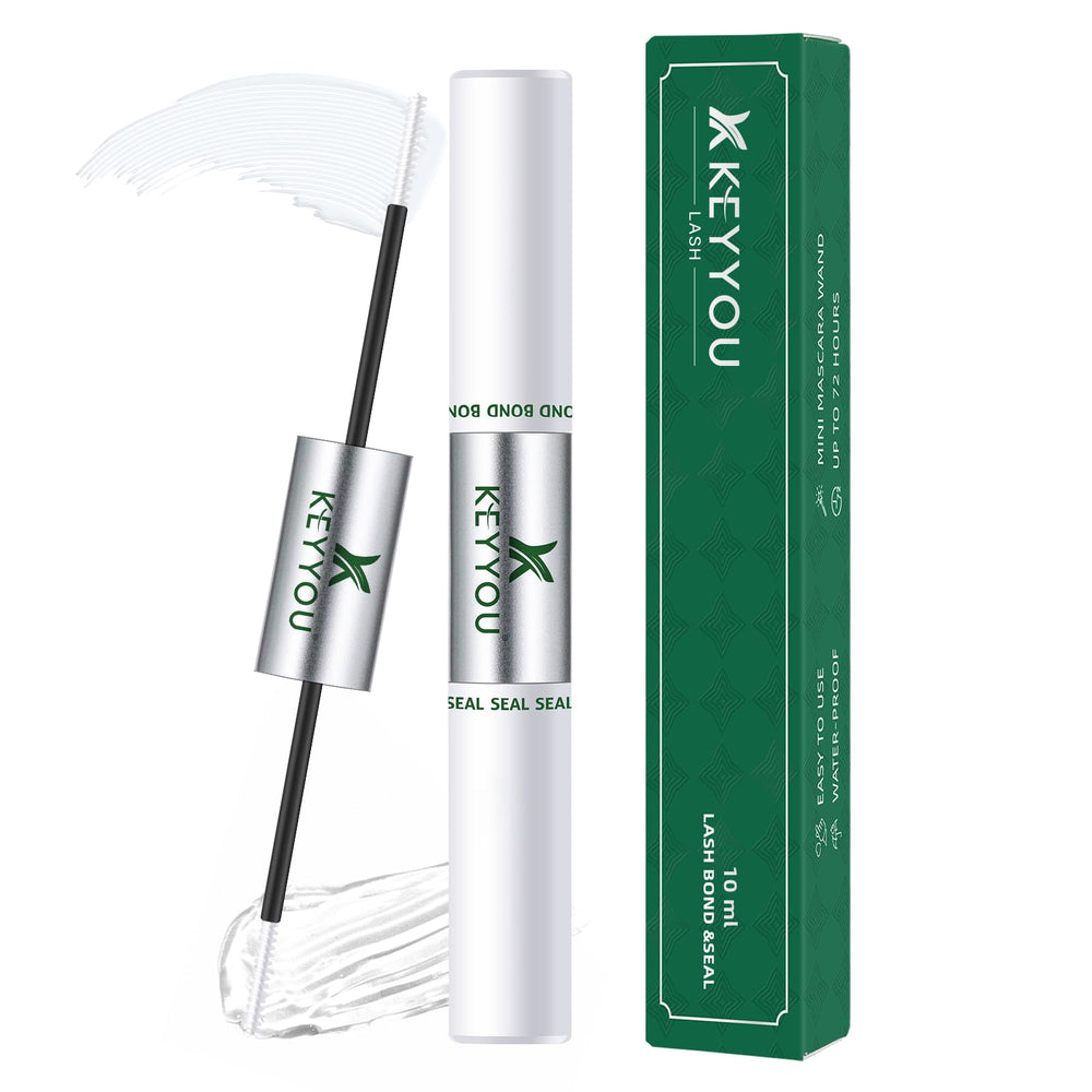 KEYYOU Lash Bond y Seal, botella de 10 ml, fijación duradera para pestañas.