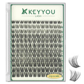 KEYYOU LASH clústeres naturales delicados para un acabado suave y ligero.