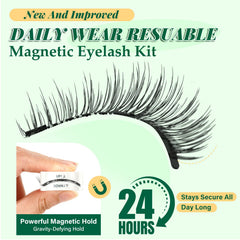 Pestañas 3D naturales KEYYYOU para un look suave.