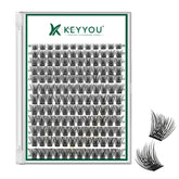 KEYYOU pestanas conjuntas 144 piezas, curva D, para un look natural diario