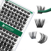 KEYYOU Pestañas en racimo 96 piezas con D curva para look natural durante todo el día