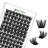 KEYYOU pestanas racimos 96 piezas Y02 D 12 mm, volumen natural para uso diario