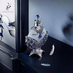 KHADLAJ Hareem Al Sultan Blue detalle del frasco: lujo sutil.