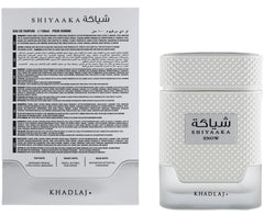 KHADLAJ SHIYAAKA SNOW: notas de fondo vetiver y cardamomo para una estela elegante