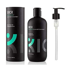Kick Tea Tree Peppermint Condicionador, botella visible, aroma revitalizante para empezar el día con energía.