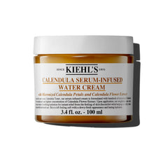 Kiehl's Calendula Sérum Infusé dans sa crème gel, flacon visible et hydratation durable.