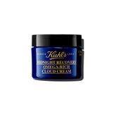 Kiehl's Midnight Recovery Omega Rich crema, botella, hidrata durante la noche.