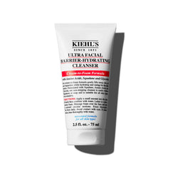 Kiehl's Ultra Facial Barrier-Hydrating Cleanser botella: limpieza suave y cuidado de la barrera.