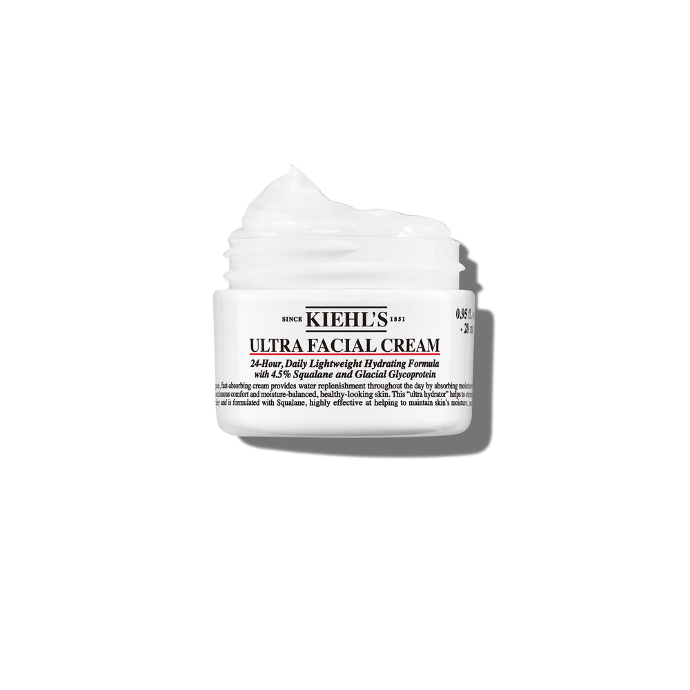 Kiehl's Ultra Facial Cream textura suave para hidratación diaria.