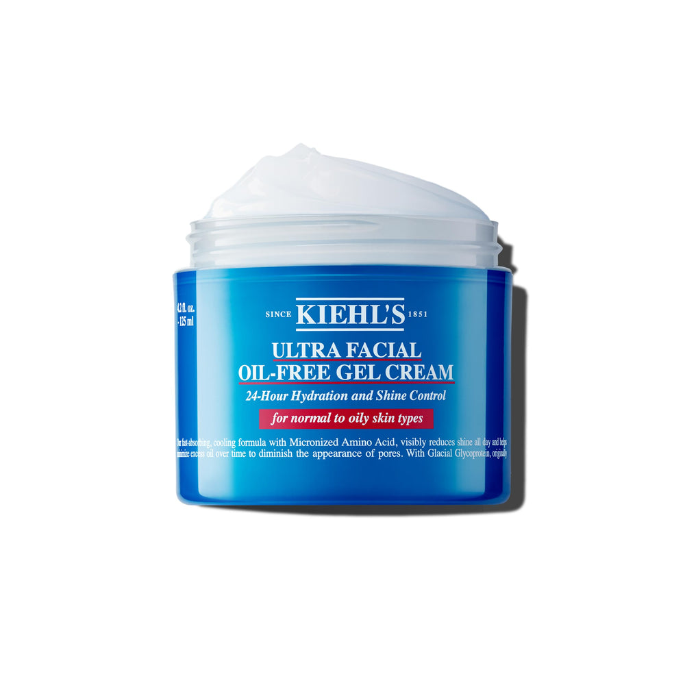 Kiehl's Gel Hydratant Sans Huile Visage — bouteille visible, fraîcheur durable toute la journée.