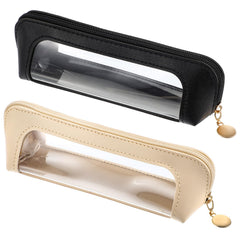 Kifmurase bolsa transparente para maquillaje con doble ventana para ver tus brochas de inmediato