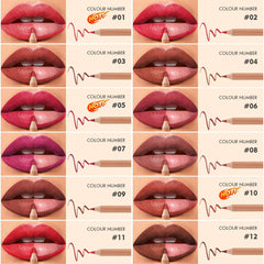 Kimieye Delineador labial tono rojo, color intenso y duradero.