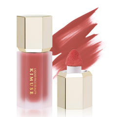 KIMUSE Liquid Blush, aplicación en esponja para un acabado suave y natural