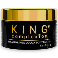 KING Complexion Beurre Shea Cocoa – texture épaisse prête à nourrir la peau.