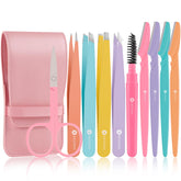 KINGMAS set pinzas 10 piezas para cejas: precisión en depilación.