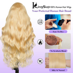 KingSup 613 pelo humano con cabello bebé prepeinado para peinados