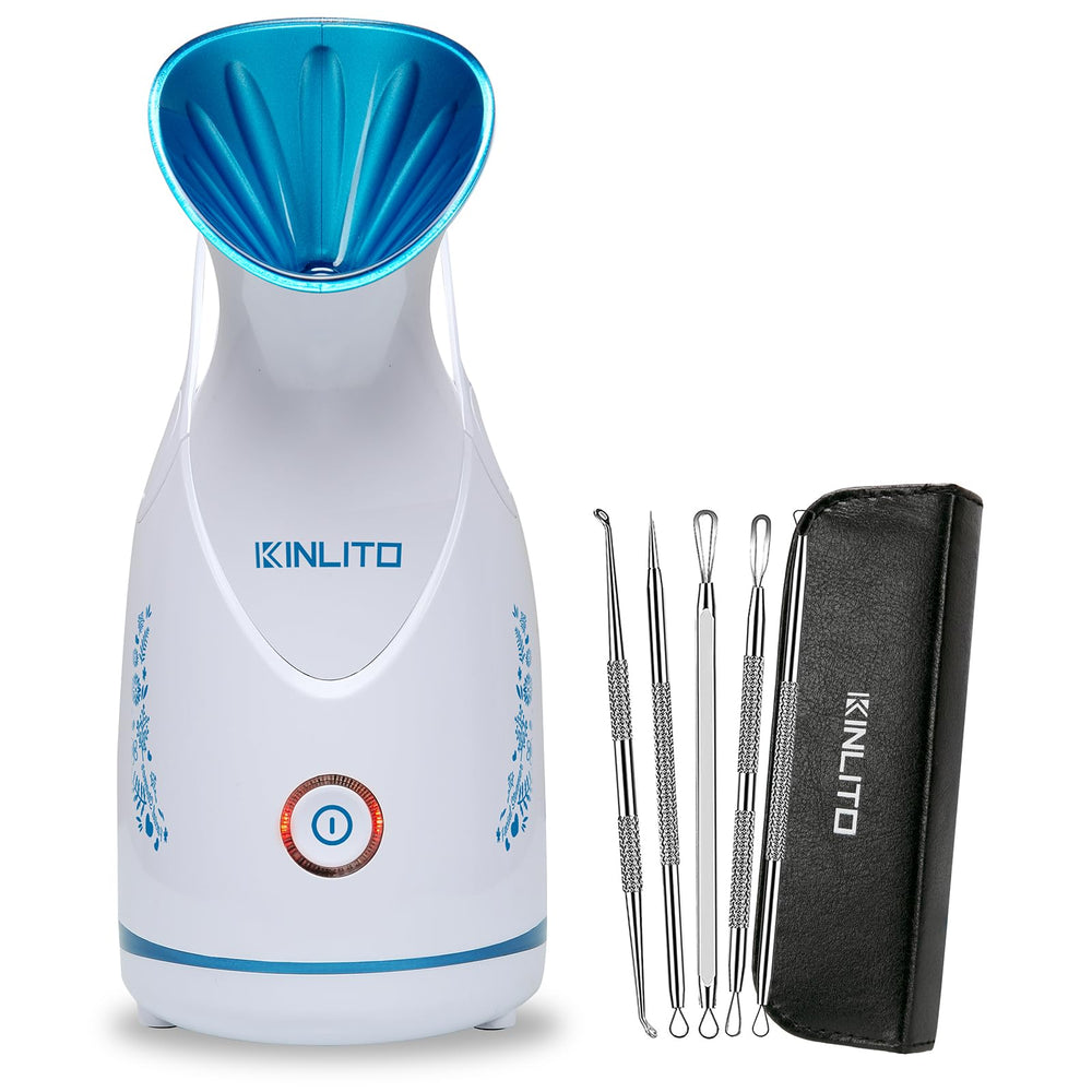 KINLITO Vaporizador Facial Nano Iónico: limpieza profunda de poros y piel fresca.