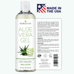 KinRose Care Aloe Vera Gel para el cabello, brillo natural
