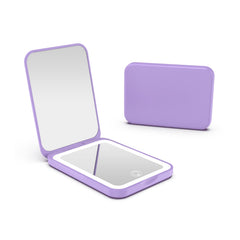 Kintion espejo de bolsillo con iluminación de 3 colores para retoques rápidos