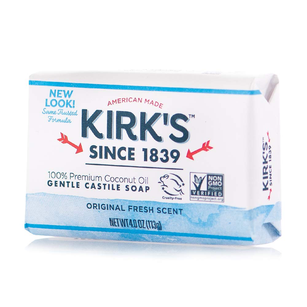 Kirks Castile Original, botella, cuidado suave de la piel para uso diario.