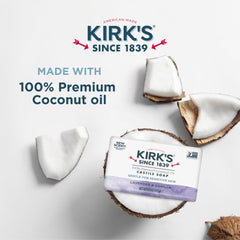 Kirk's Jabón Lavanda y Vainilla para una experiencia calmante y suave.