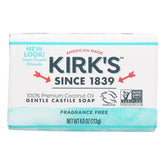 Kirk's Jabón Coco Castile sin fragancia, pack de 24 barras para higiene diaria.