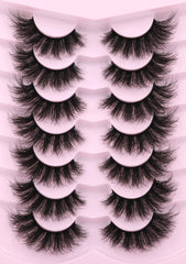 Kiromiro pestañas 8D volumen completo para un look intenso.