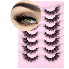 Kiromiro pestañas falsas wispy 3D con volumen cat eye 18mm para mirada definida