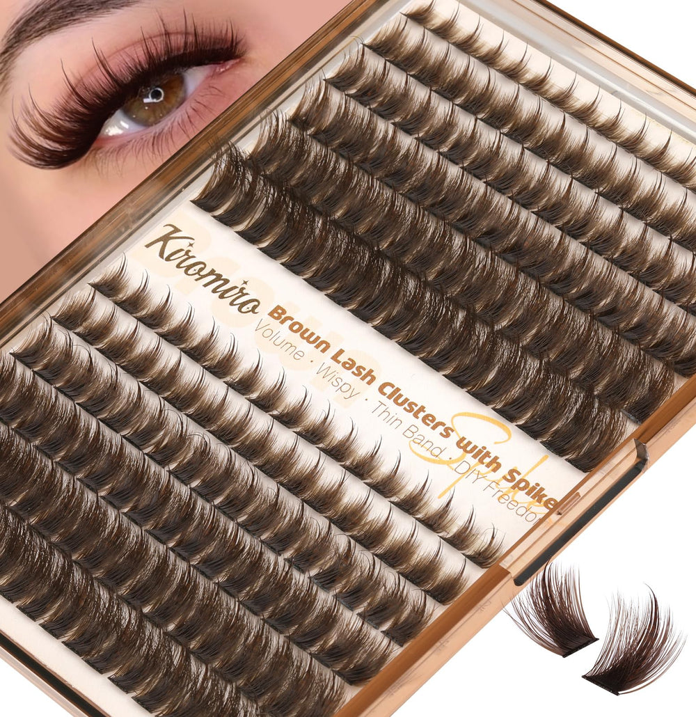Kiromiro pestañas marrón espigas 10 mm para aspecto natural y volumen ligero