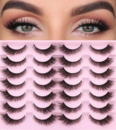 Kiromiro Pestañas natural 6D Fox Eye, volumen suave para look diario