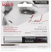 KISS Lash Couture: adhesivo negro con pincel para fijacion precisa y duradera.