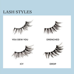 KISS Lash Drip vista de ojo con pestañas largas y brillo
