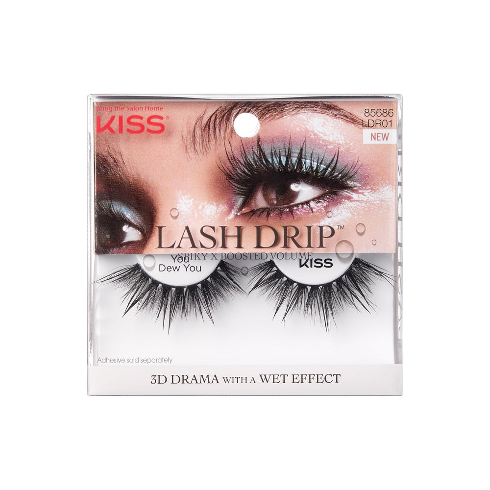 KISS Lash Drip You Dew You Pestañas mojadas para un look deslumbrante.