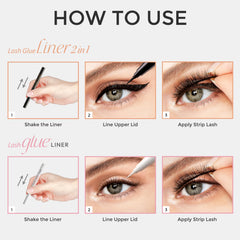 KISS Lash GLUEliner secado rápido para fijar pestañas sin esfuerzo