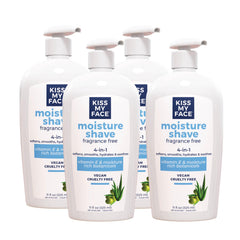 kiss my face crema afeitado hidratante en botella 11oz para piel sensible
