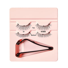 Pestañas magnéticas KISS sin pegamento para look cómodo.