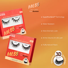 Pestañas Kiss Slim Thicc 16 mm, aplicación fácil.