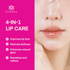 KissBea Lip Lightening: aplicación suave del gloss para uso diario.