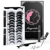 Kistep Pestañas Magnéticas con delineador integrado para un look natural.
