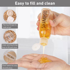 Botellas Kitchen GIMS antifugas para contener cosméticos sin derrames.