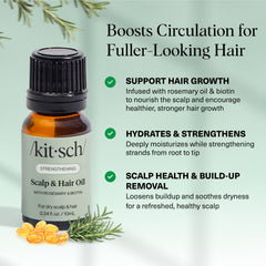 Kitsch Aceite Romero Cabello Aplicacion Manual facilita la distribución uniforme