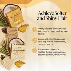 Kitsch acondicionador sólido de coco, desenreda y suaviza el cabello seco.