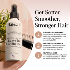 Kitsch Argan Milk Spray para cabello rizado define rizos con suavidad.