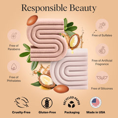 Kitsch Argan Oil Shampoo Bar formato compacto ideal para viajar.