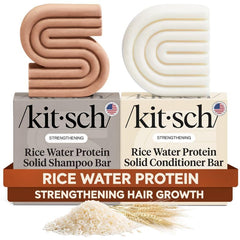 Kitsch champú sólido de arroz: limpieza suave y fortalecedora para cabello.